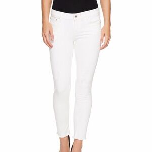 Lucky Brand Frayed Hem White Skinny Jean